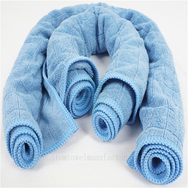 China Cutom microfiber zero twist towels Bulk Exporter Bespoke Brand Quick Dry Structure Towels Manufacturer Promotional Lattice Cleaning Towel Cloth Producer